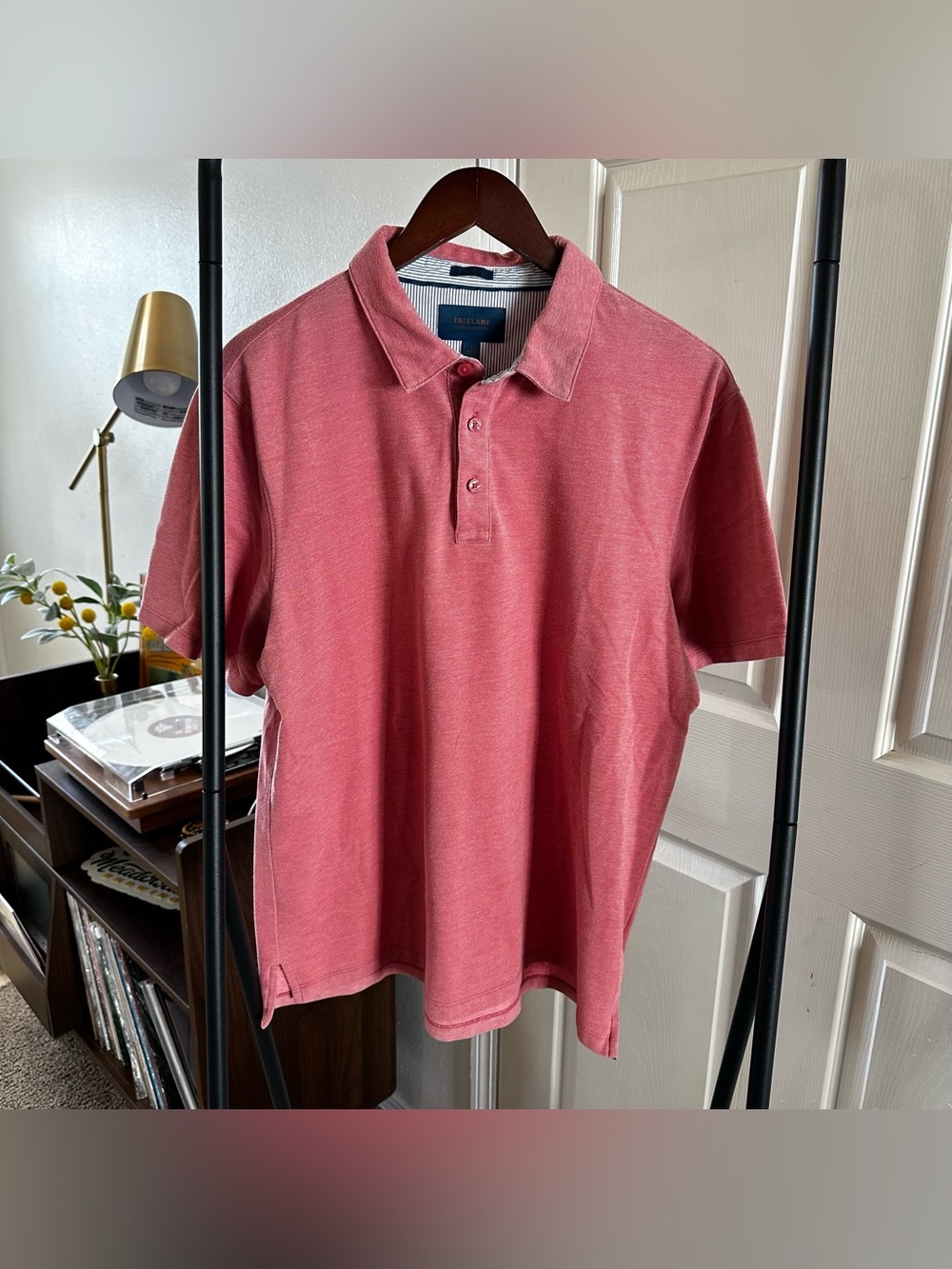 Fairlane Men's Washed Rose Polo Shirt 🦋